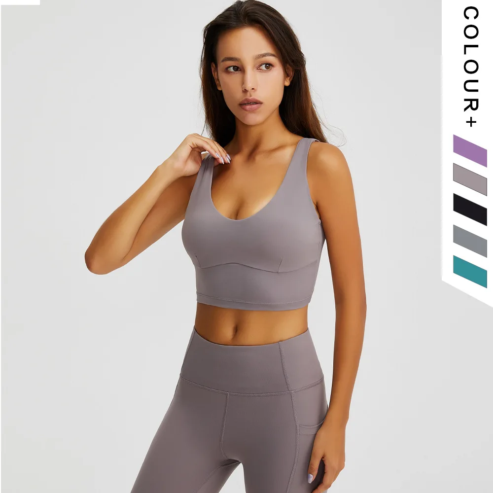

New Fitness Sexy Sports Underwear Vest Style Fast Dry Yoga Bra, Pink, green, black