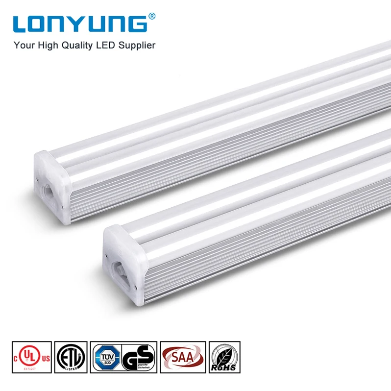 LED T5 Integrated Single tube light Fixture 2FT 15W 5000K Utility Shop Light double integrated led t5 fluorescent tube lamp