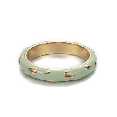 

Trendy Gold Plated Ring Candy Color Personalized Enamal Brass Rings