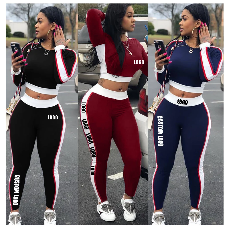 

Free shipping Custom logo o neck women warmth soft women winter 2 piece set tracksuit Fall Women Pants Set Clothes, Customized color