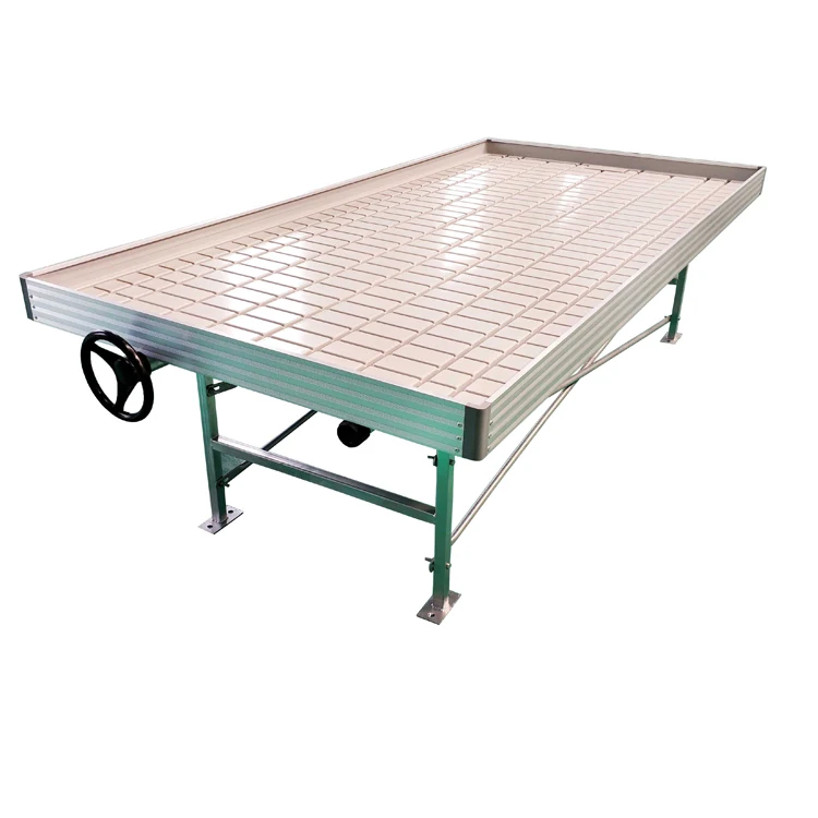 product water saving irrigation system greenhouse grow table bench abs flood tray seedbed adjustable height hot dip galvanized steel-4