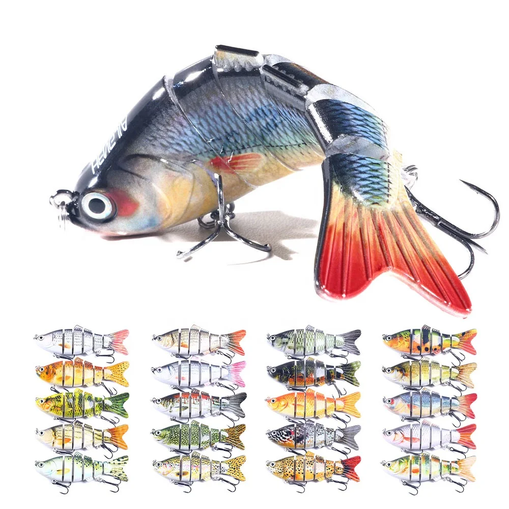 

Premium 3D Eyes Artificial Multi Section Bait 6 Multi Segment 10cm 18g Jointed Minnow Fishing Lures, 20 colors