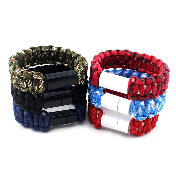 

New product mobile phone charger braided waterproof data cable USB wristband data cable bracelet, Colorful