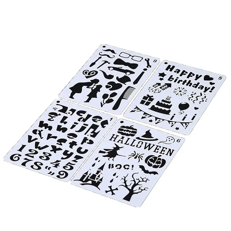 
Stencils Kids small alphabet letter drawing templates DIY children educational toys Plastic painting boards 