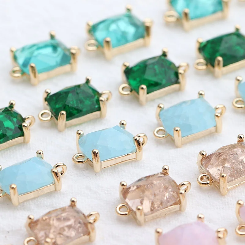 

Mini 18k gold plated diy zircon pendant bracelet for women jewelry making accessories,M525,6 pcs/lot