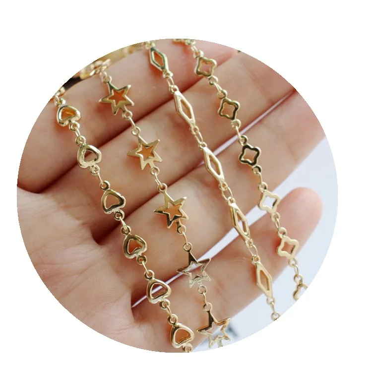 

NANA high quality 14k italian gold plated chain,star/flower/ heart fashion design gold chain