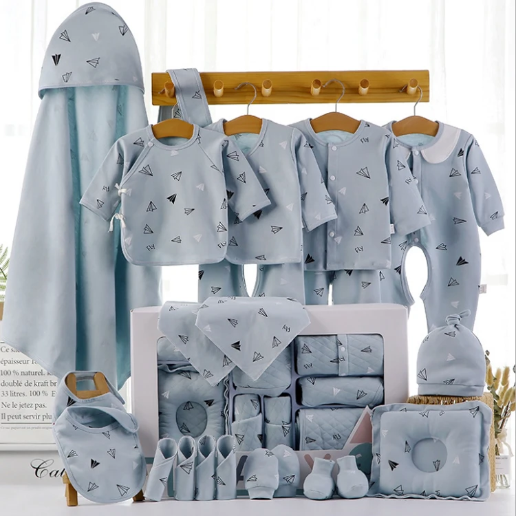 

2019 Autumn 22PCS New Born Baby Clothing Gift Box Set, Pink,blue,green