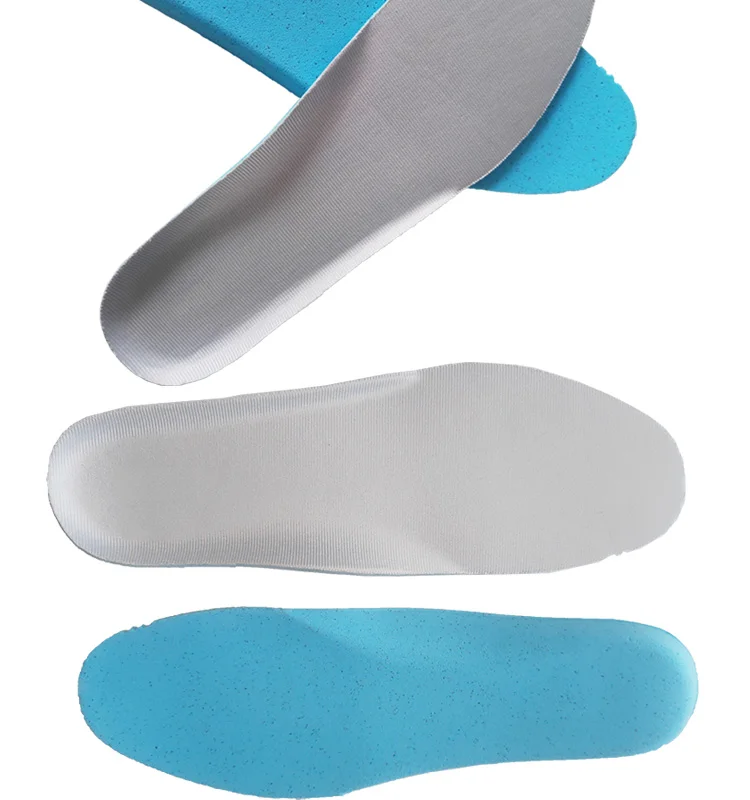 

2021 Hot - selling new product cushion arch support dazzle splicing anti-slip shock absorption silver ion comfort sport insoles, Light blue and gray
