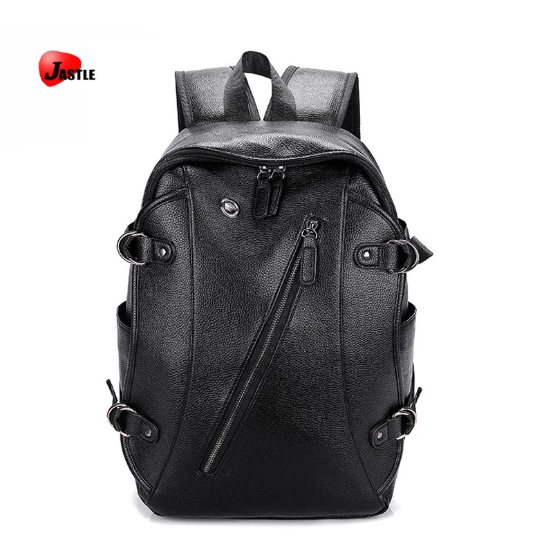 

Newest Fashion Leisure Black PU Leather Backpack Waterproof Student USB Charge Bags School Backpack For Men, Black,brown,or customized