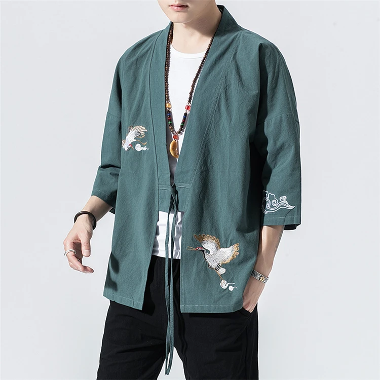 

Thin embroidery half shirt for men hot sale 2021 new men fashion shirt classic style shirt men