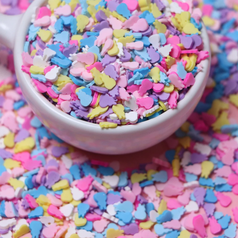 Easter Chick Rabbit Slice Polymer Clay Sprinkles for DIY Resin Shaker Jewelry Stuff Slime Filling Phone Nail Art Decorations