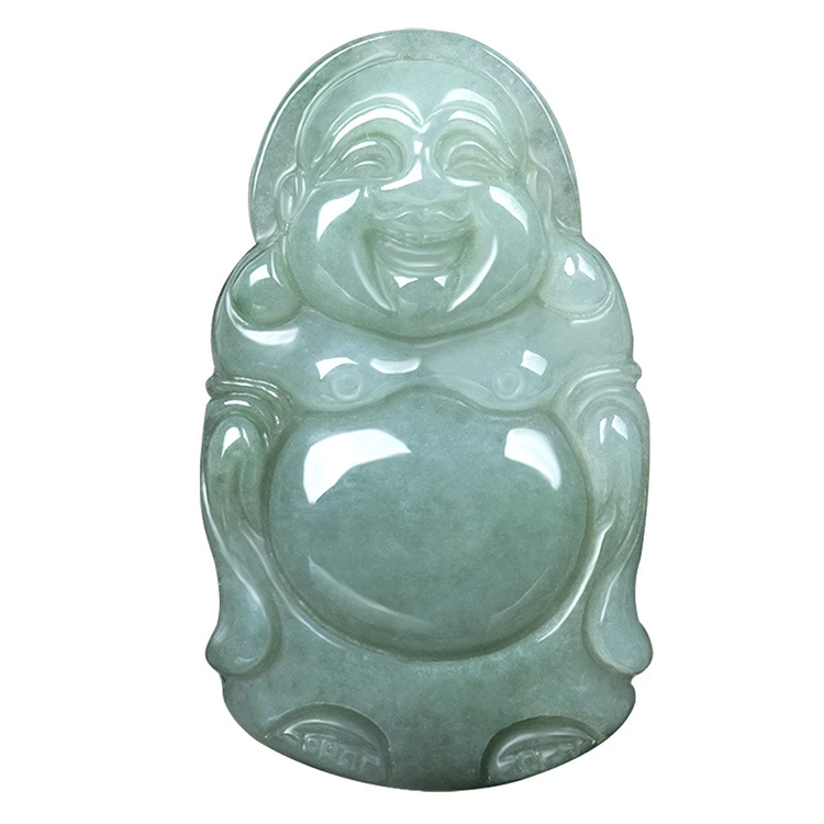 

Certified Grade A Natural Burma Jadeite Oil Green Buddha Maitreya Buddha Pendant Ice Jade Pendant Female Myanmar Wholesale