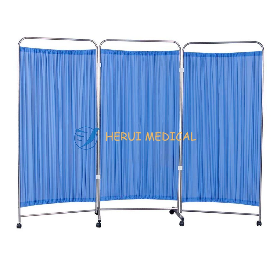 
Stainless steel Medical Screen 3 section Folding medical ward curtain screen 