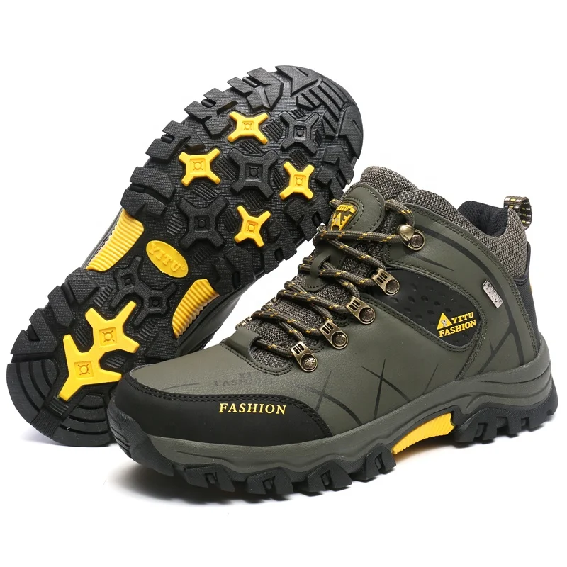 

Men Winter Snow Boots Waterproof Leather Sneakers Super Warm Men's Boots Outdoor Male Hiking Boots Work Shoes Size 39-47