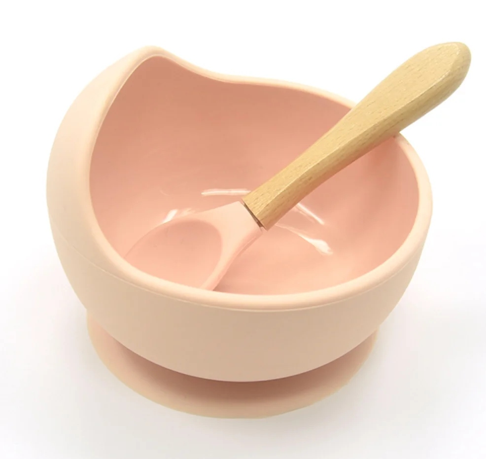 

High Quality Silicone Bowl Set Anti-scalding Silicone Safe Tableware Baby Suction Bowl