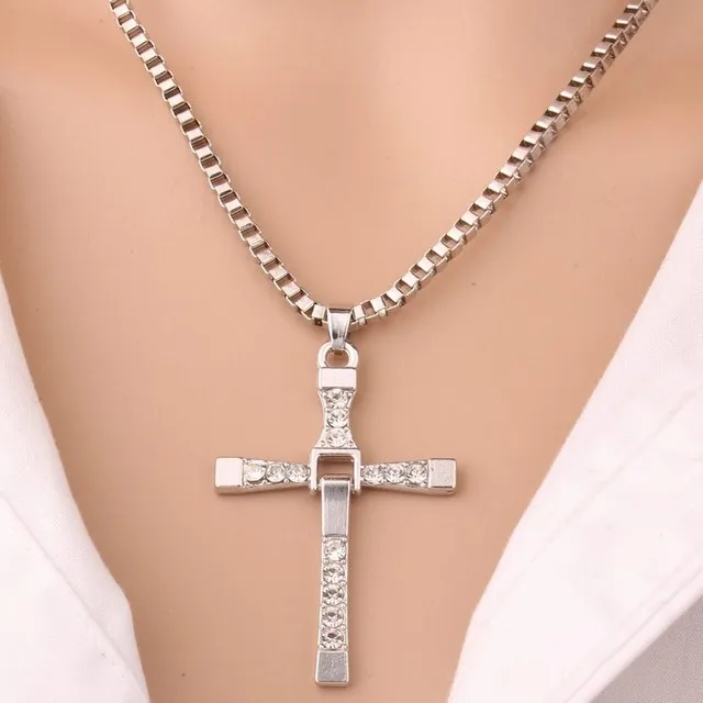 

Classic The Fast and The Furious Cross Necklace Christian Believers Gifts Jewelry Women and Men Necklace, Silver,gold,customized color