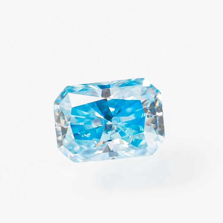 Redleaf Wholesale Lab Created Colored Radiant Cut GRA Pass Diamond Tester Loose Moissanite Gemstone