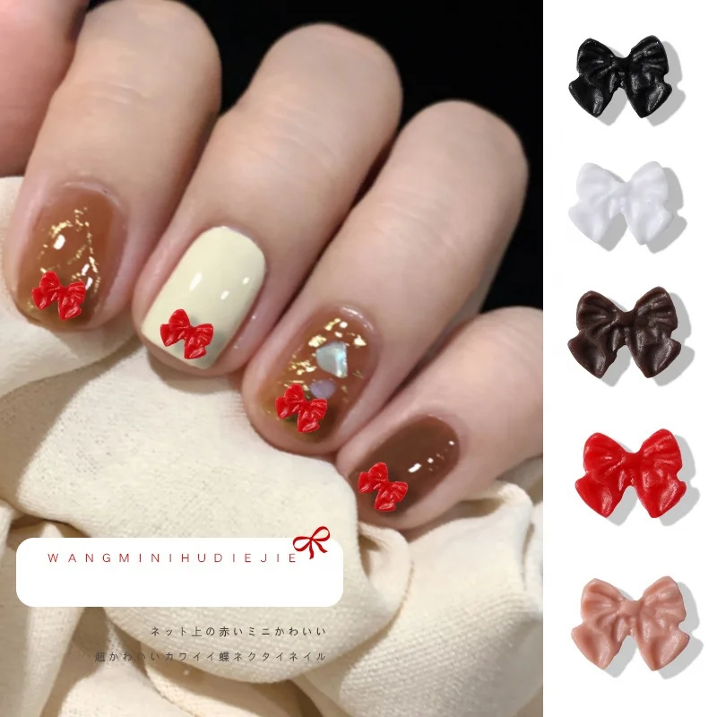 

Paso Sico Factory Wholesale Japanese Resin Butterfly Nail Accessories Mini Tiny Butterfly Bow Nail Art korea