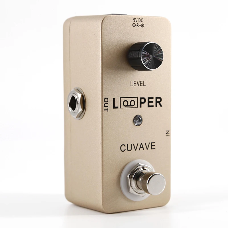 

Cuvave Looper Guitar Effect Pedal 5 minutes Looping Time Mini Pedal True bypass Stompbox Electric Guitar Accessories Quality New, Gold