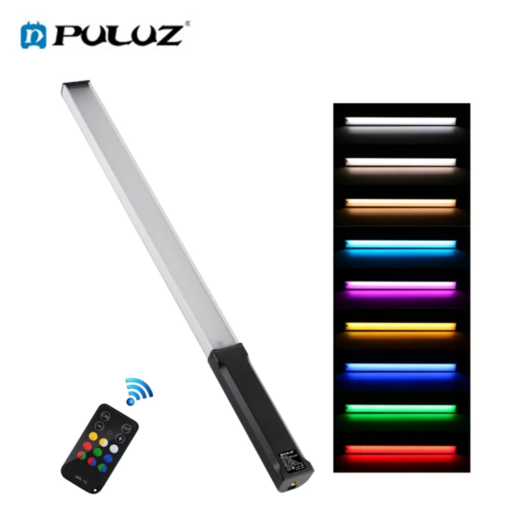 

Factory Price PULUZ RGB LED Stick Colorful Photo Adjustable Color Temperature Handheld LED Fill Light with Remote Control