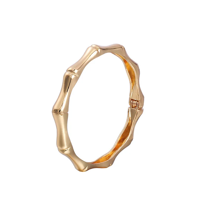 

Charare simple fashion gold silver bamboo joint bangle accessories