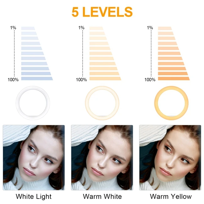 
Youtube Video Round Live Broadcast Clip Fill Light Led Light For Selfie With Tripod Led Film Light 