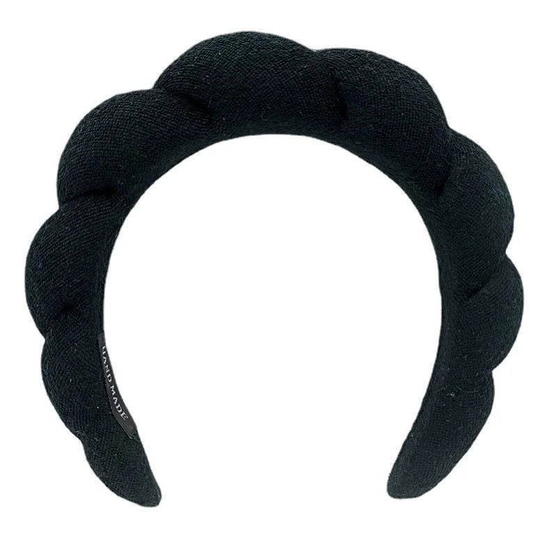 

Wholesale Factory Price Makeup Tools Custom Facial SPA Headband Makeup Twisted Sponge Hairband For Women