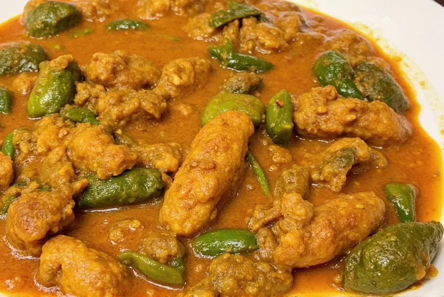 Cooking curry in a pot
