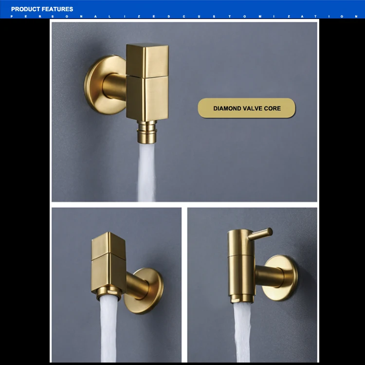 
brushed gold plated wash machine hose bib tap wash machine bibcock brass bibcock tap 