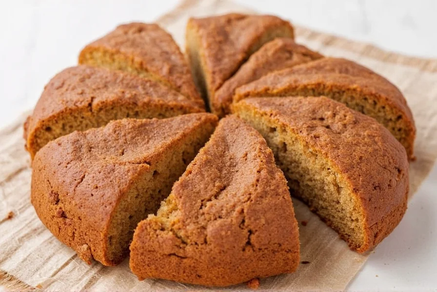 Perfectly baked ginger bread loaf with golden crust and moist interior on wire cooling rack