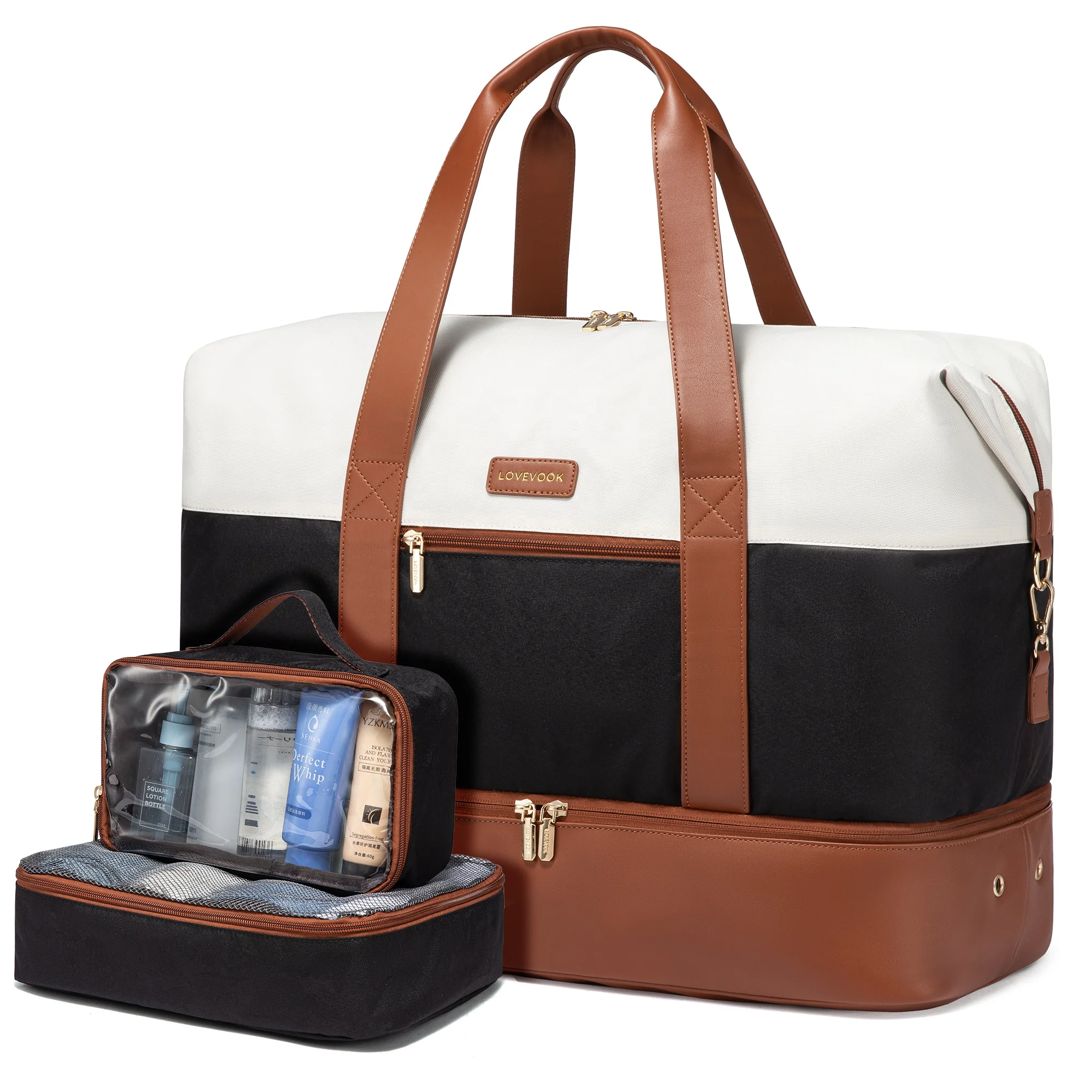 

LOVEVOOK custom fashion large capacity travel tote weekender bag gym duffel bags Carry on Overnight travel toiletry handbags
