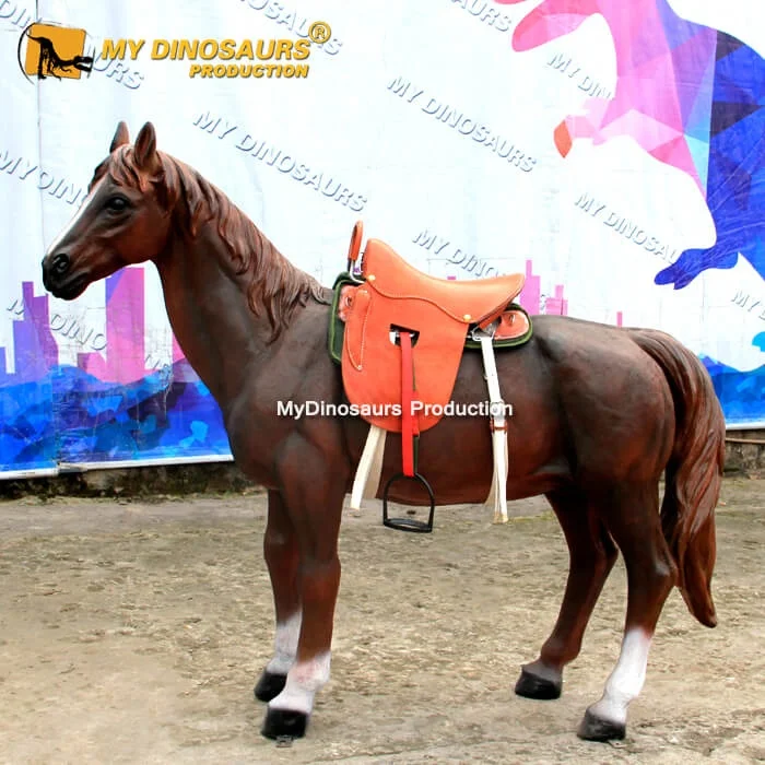 

MY Dino AR-024 Amusement Park Life Size Horse Riding Simulator for Sale, Realistic color / customized