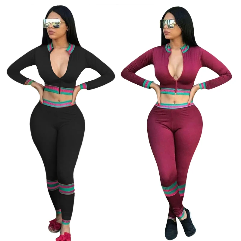 

custom logo two piece pants set fall women lounge wear sets patchwork casual 2 piece sweat suits set women 2021