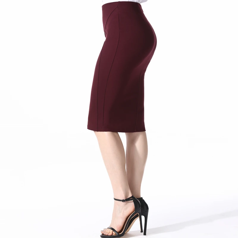 

African Clothing Stretchy Women Pencil Women Office Skirt Design 2019 Factory Wholesale, Customized color