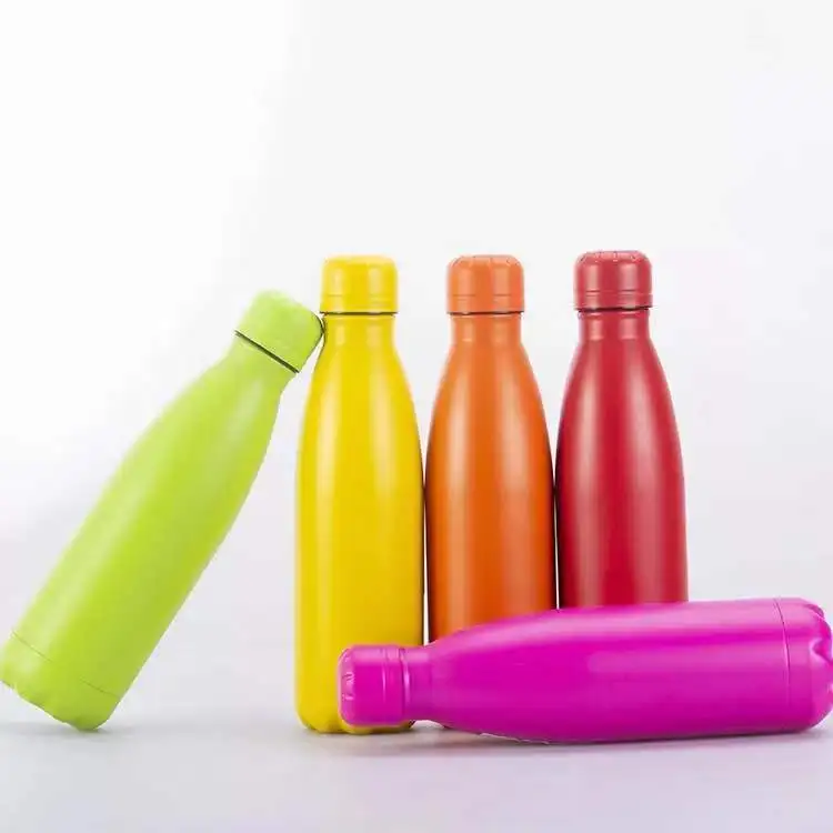 

High quality and best selling stainless steel cola shape water bottle, Customized color acceptable