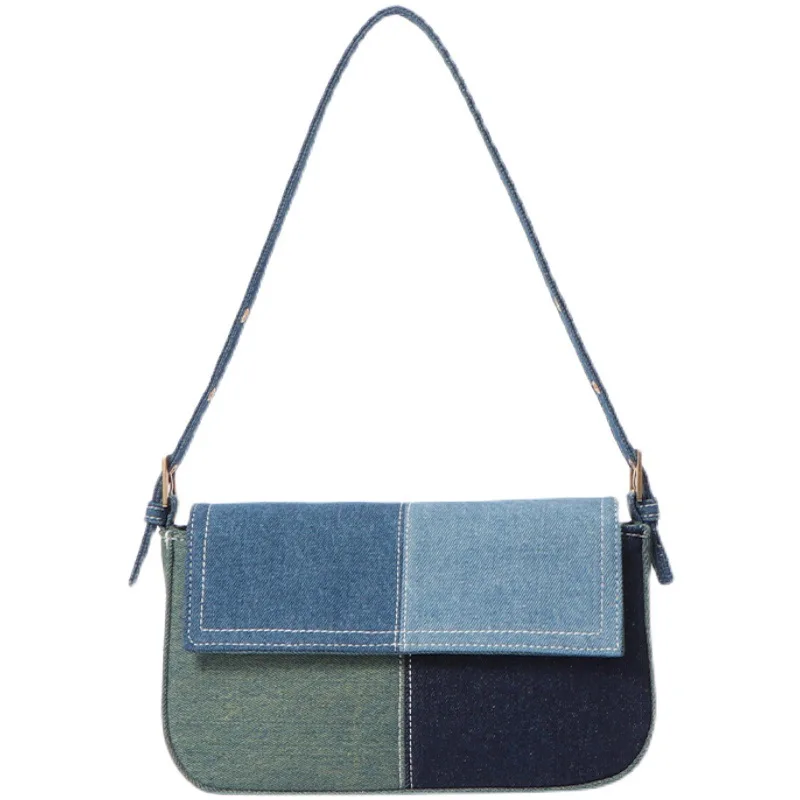 

New Trendy hand bag purse high quality leather handbag denim purse