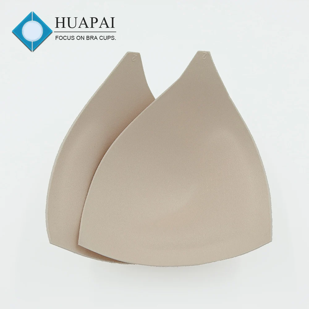 

Huapai E38-02 new product push up triangle bra padding for swimsuit, Different color is available,common color is black white & apricot