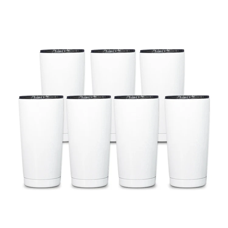 

Ready to ship USA warehouse sublimation blank double wall 20 oz stainless steel tumbler, White sublimation tumbler