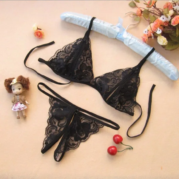 

2020 Wholesale cheap sleeping sexy racy lingerie wife's gift lady reveal three T-back racy embroidered womens panties