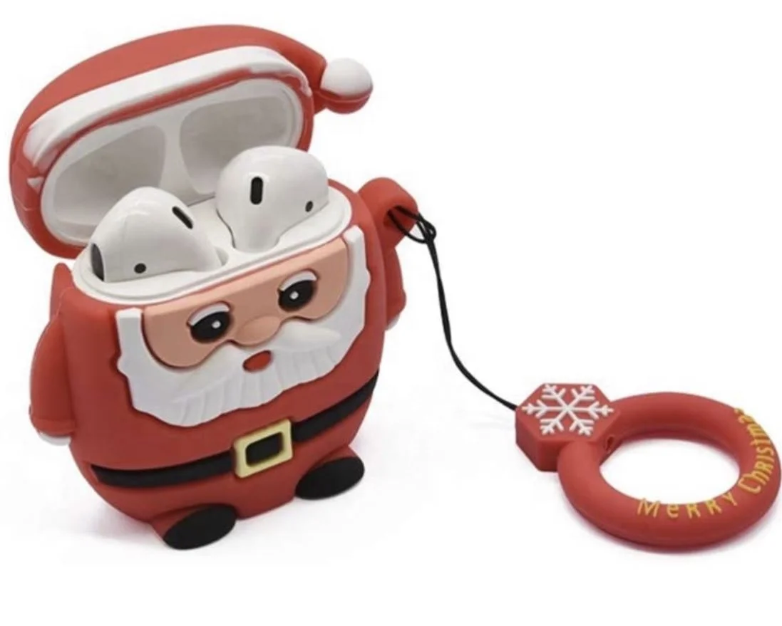 

Designers 3D Christmas Santa Clause Silicone Case Cover For Airpods 1 2