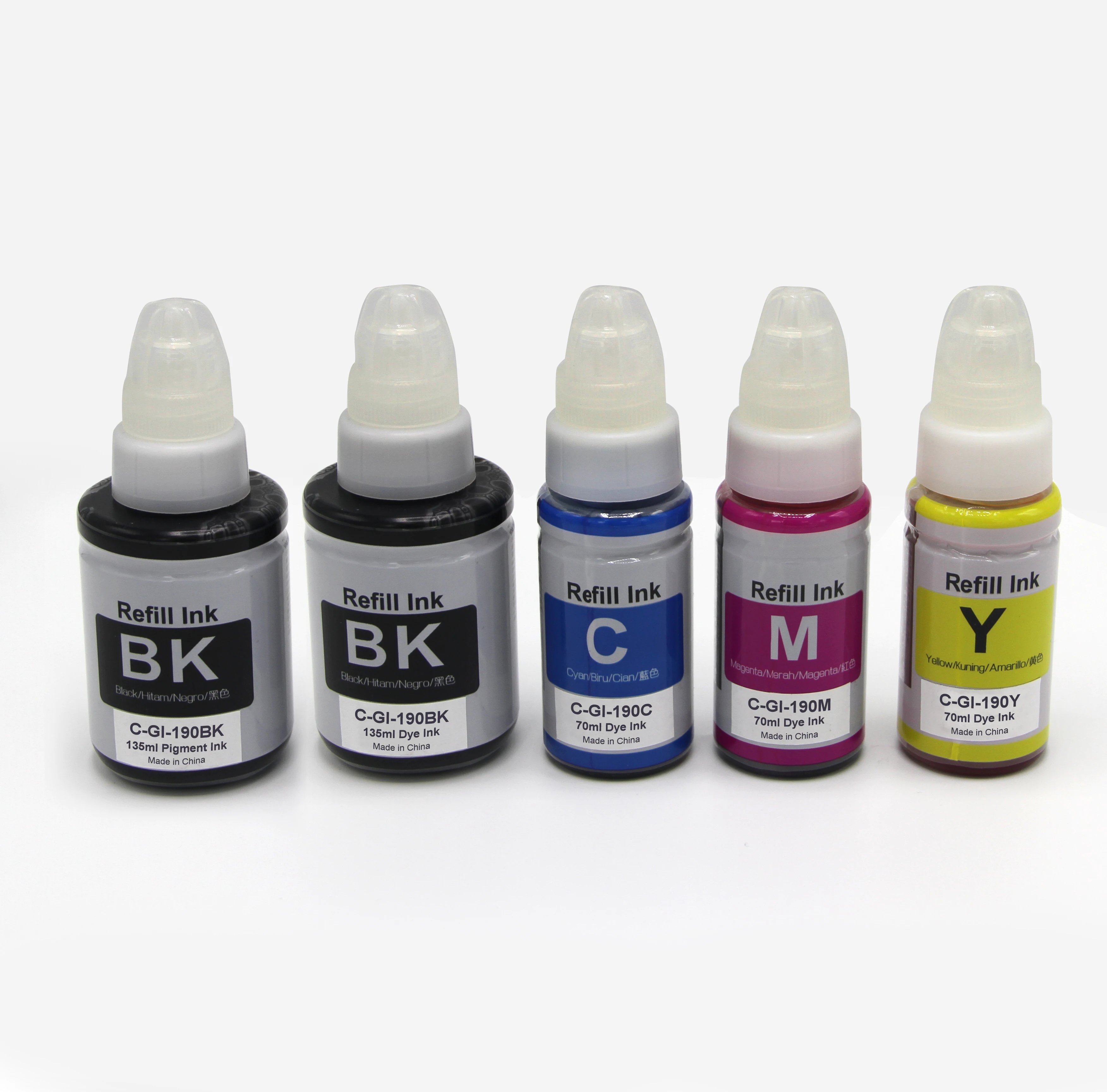 
INK TANK GI 190 GI 190 Premium Compatible Color Water Based Bottle Refill Bulk Inkjet Ink for Canon PIXMA G3110  (60598643911)