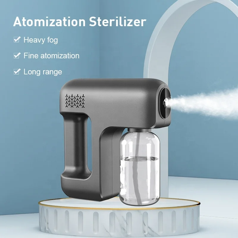 

Rechargeable Fogger Machine Stage 400mL Handheld Nano Disinfection Steam Gun Water Mist Sprayer for Home Office