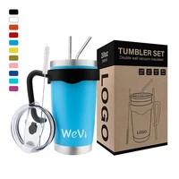 

WeVi 20oz 30 oz Wholesale Thermo Stainless Steel Double Walled Vacuum Reusable Coffee Tumbler Cups With Lid