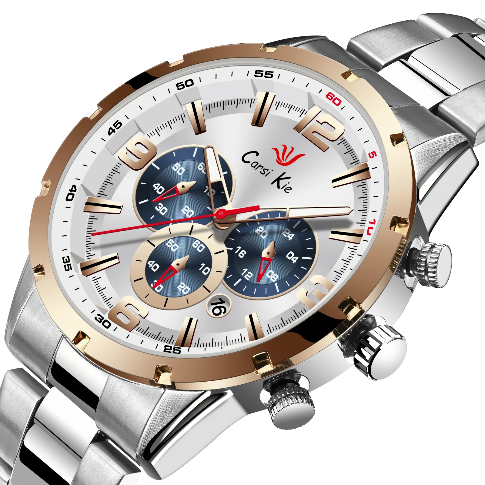 

Carsikie Band CKA6001G Fashion Men Quartz Watches Waterproof wristwatch reloje, 6 colors