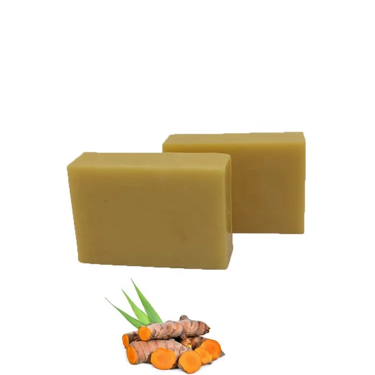 

Skin Care Private Label Organic Handmade Turmeric Soap Body Face Cleansing Antiseptic Anti-bacterial, Dark yellow