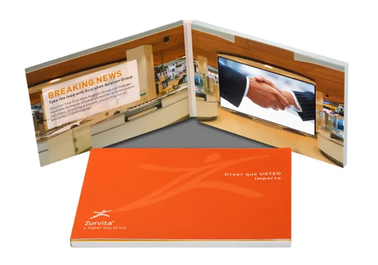 
A5 A6 paper card 4.3inch LCD screen video softcover Book Lcd screen Booklet Video mailer 