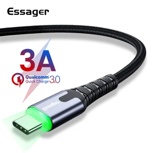 Wholesale 8pin Nylon Braided Led Aluminum Alloy Wire 3a Fast Charger Micro Type C Usbc Cable For Android