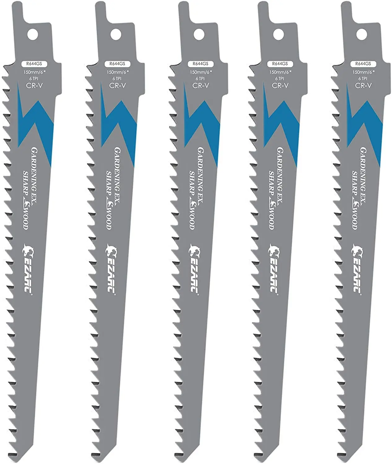 

802035 6-Inch Wood Pruning Reciprocating Saw Blade Sawzall Blades 6TPI R644GS (5-Pack)