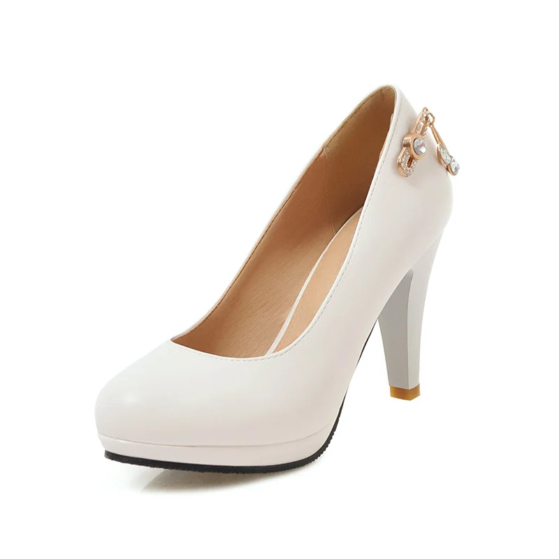 

Lady's Grace Waterproof Platform Sequins High Heel for Woman, Black/pink/white/blue