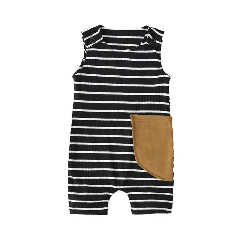 

2020 new spring and summer hot style baby boys' pit strip sleeveless jumpsuit rompers clothes, 3 colors are available